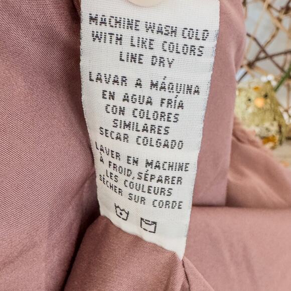 Thread & Supply Dusty Rose Sherpa Lined Snap Front Collared Vest, Women's Small - Picture 8 of 10